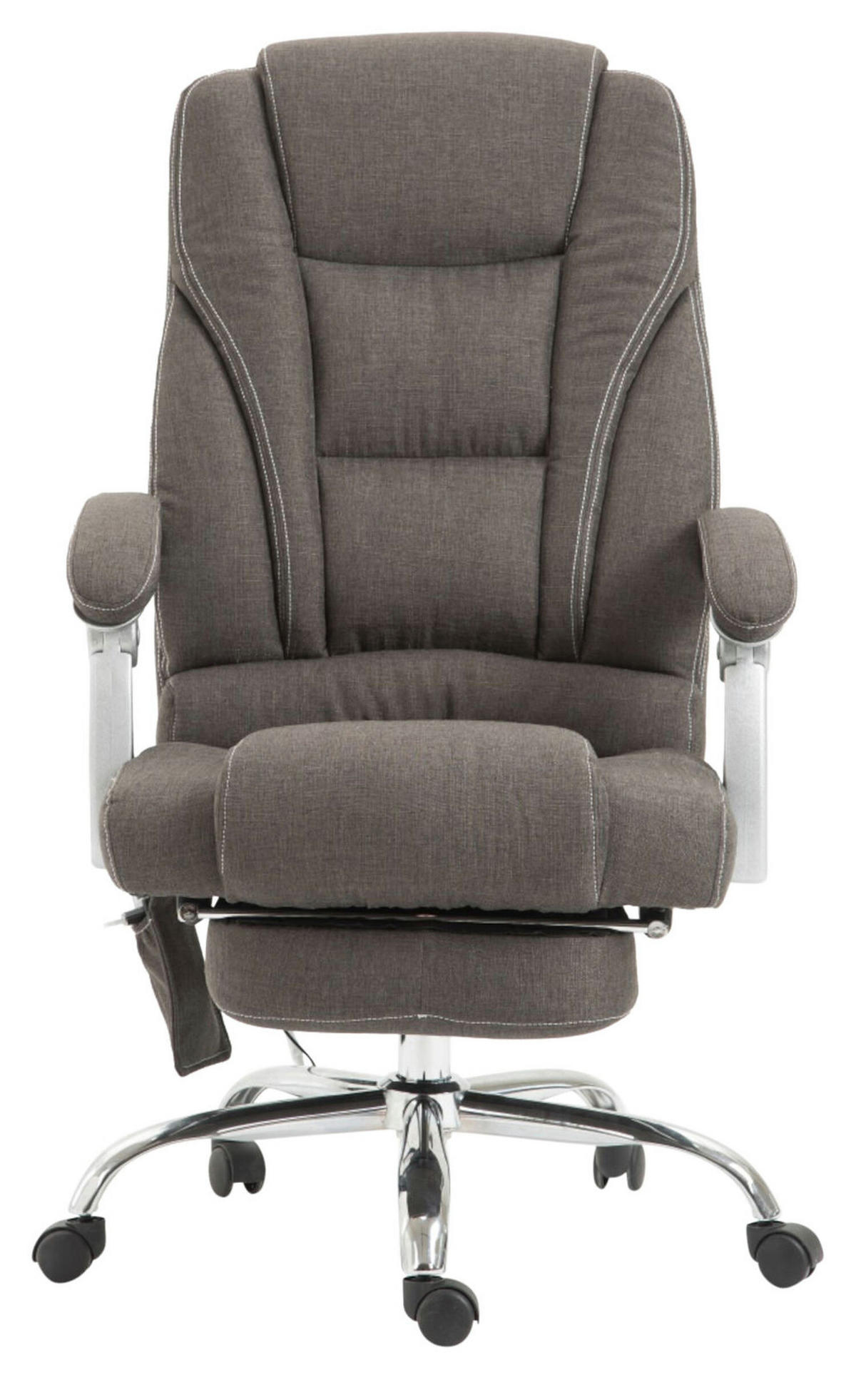 BÜROSTUHL Pacira, Stoff mit Massagefunktion Dunkelgrau - Dunkelgrau, Textil/Metall (68/127/64cm) - TPFLiving