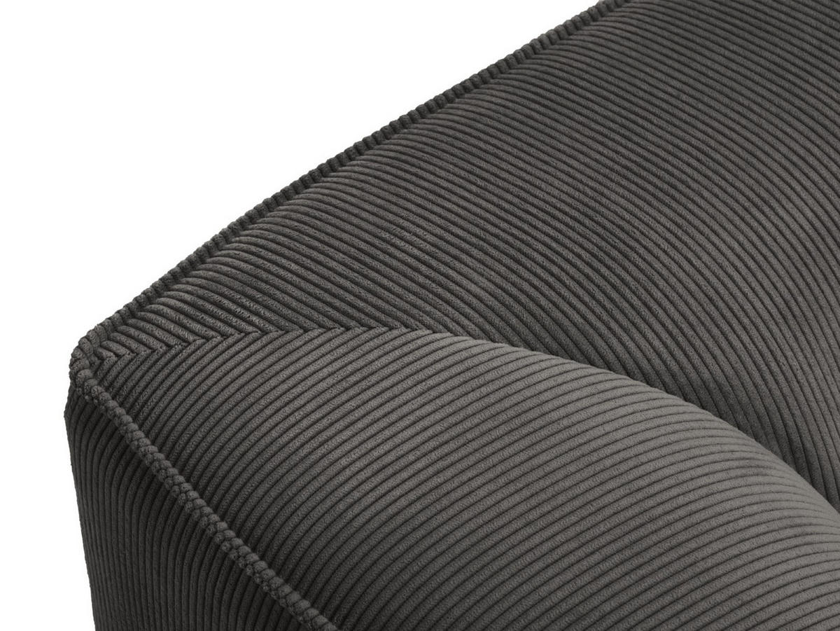ECKSOFA links Ruby aus Cord dunkelgrau 4 Sitzplätze - Dunkelgrau, Textil (180/273cm) - Micadoni