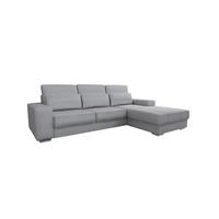 ECKSOFA Nevio In Scala - Hellgrau, Holzwerkstoff/Textil (312/202cm) - Fun Möbel