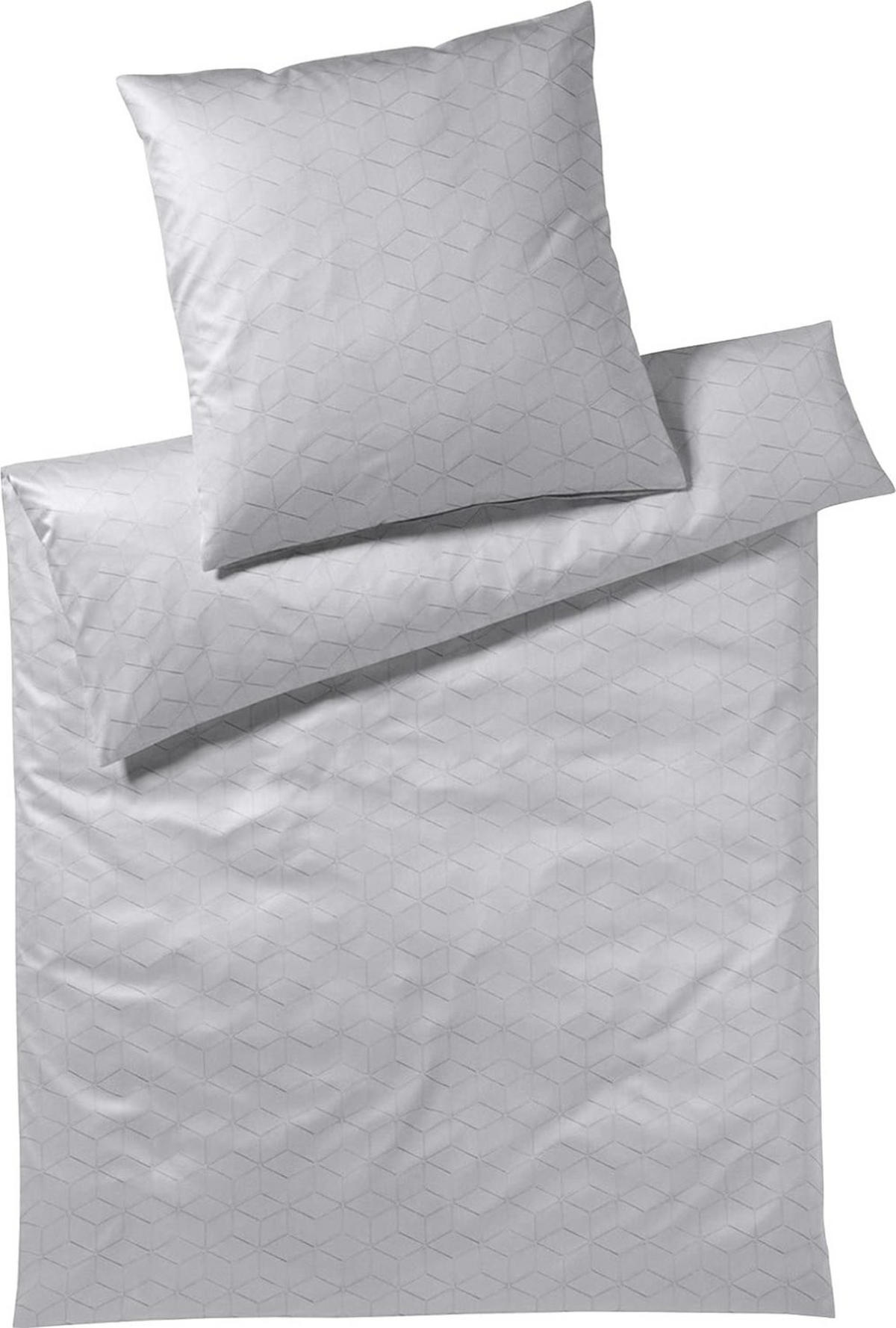 BETTWÄSCHE Vision Quiet grau 80x80+155x200cm - Grau, Textil (155/200cm)