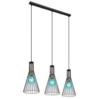 RGB LED HÄNGELEUCHTE Metall Schwarz - Schwarz, Metall (84/20/120cm) - Globo Lighting