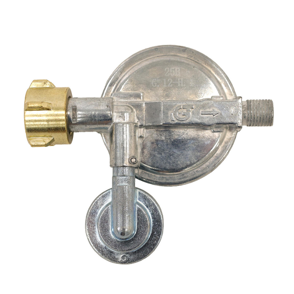 GASDRUCKREGLER mit Manometer - Silberfarben, Metall (10.5/4/10cm) - TAINO