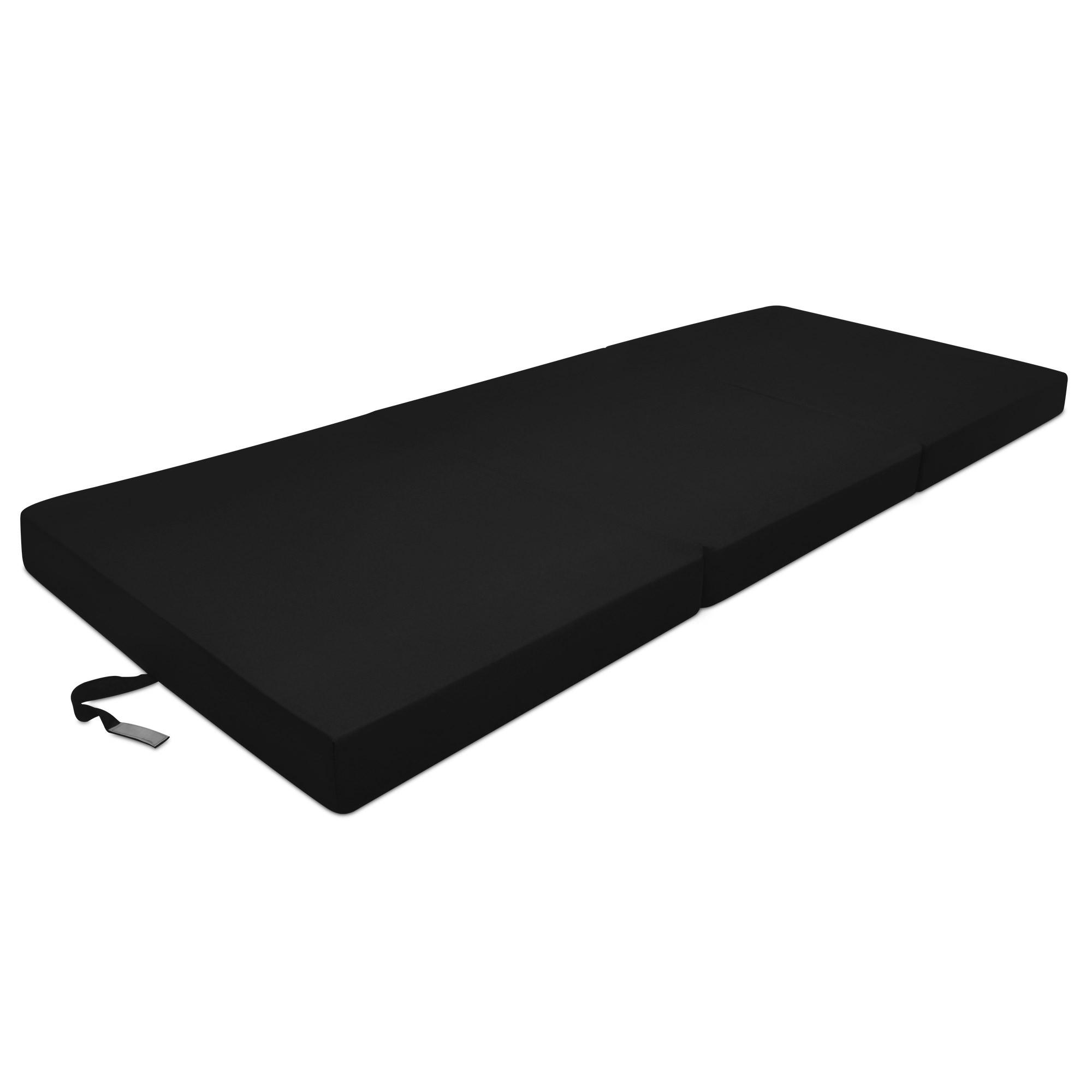 KLAPPMATRATZE Campix 195/80/10 cm Schwarz - Schwarz, Textil (195/80/10cm) - Beautissu 