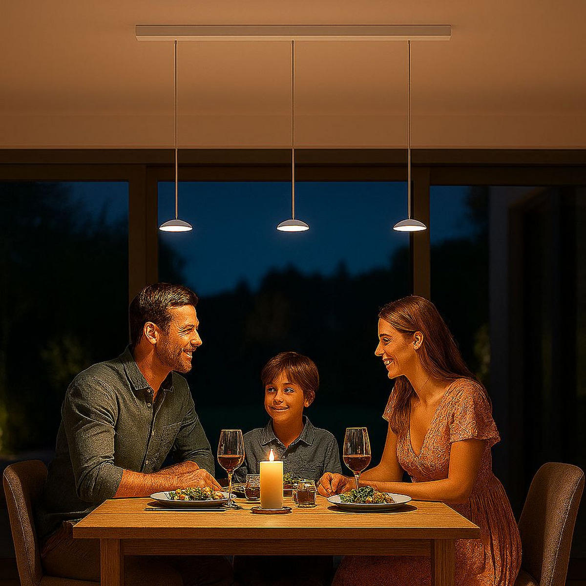 LED-HÄNGELEUCHTE Santa Air 3-flammig Weiß - Weiß, Metall (11/11/3.2cm) - s.luce