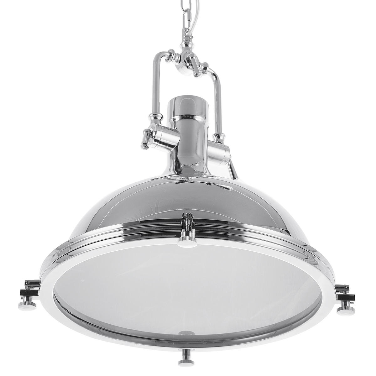 HÄNGELEUCHTE Ebron 38/38/94 cm - Silberfarben, Metall (38/38/94cm) - Beliani