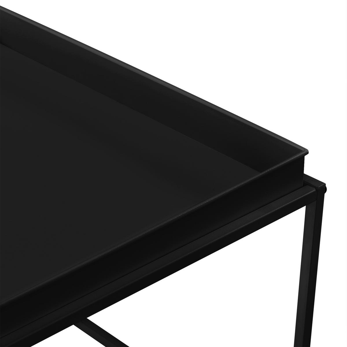 TABLETTTISCH Helier SET 2-teilig 54/40/56 - Schwarz, Metall (40/54/56cm) - [en.casa]