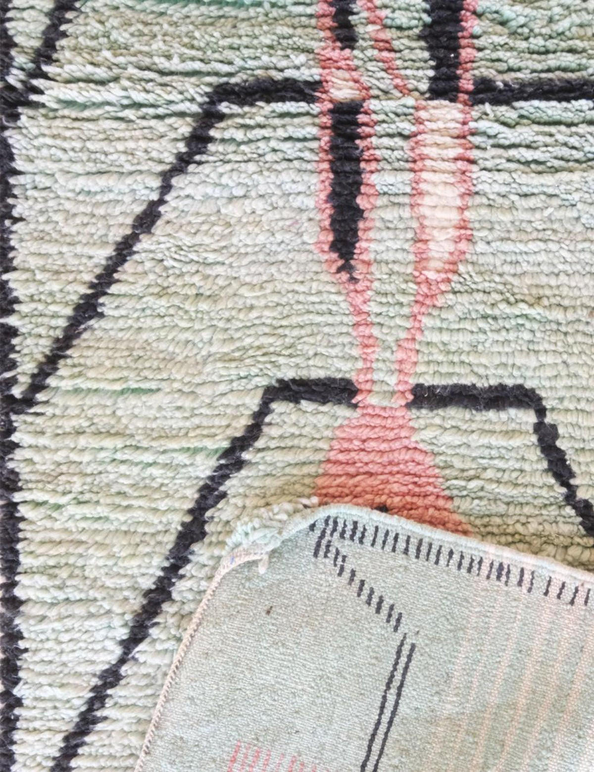 BERBERTEPPICH aus reiner Wolle 81x 294 cm - Grün, Naturmaterialien (81/294cm) - AFK Living