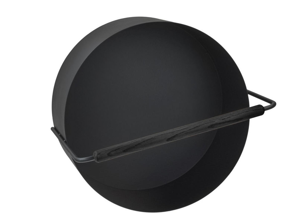 KAMINHOLZKORB Ashi "L" schwarz 45/42cm - Schwarz, Metall (45/42/45cm) - Blomus