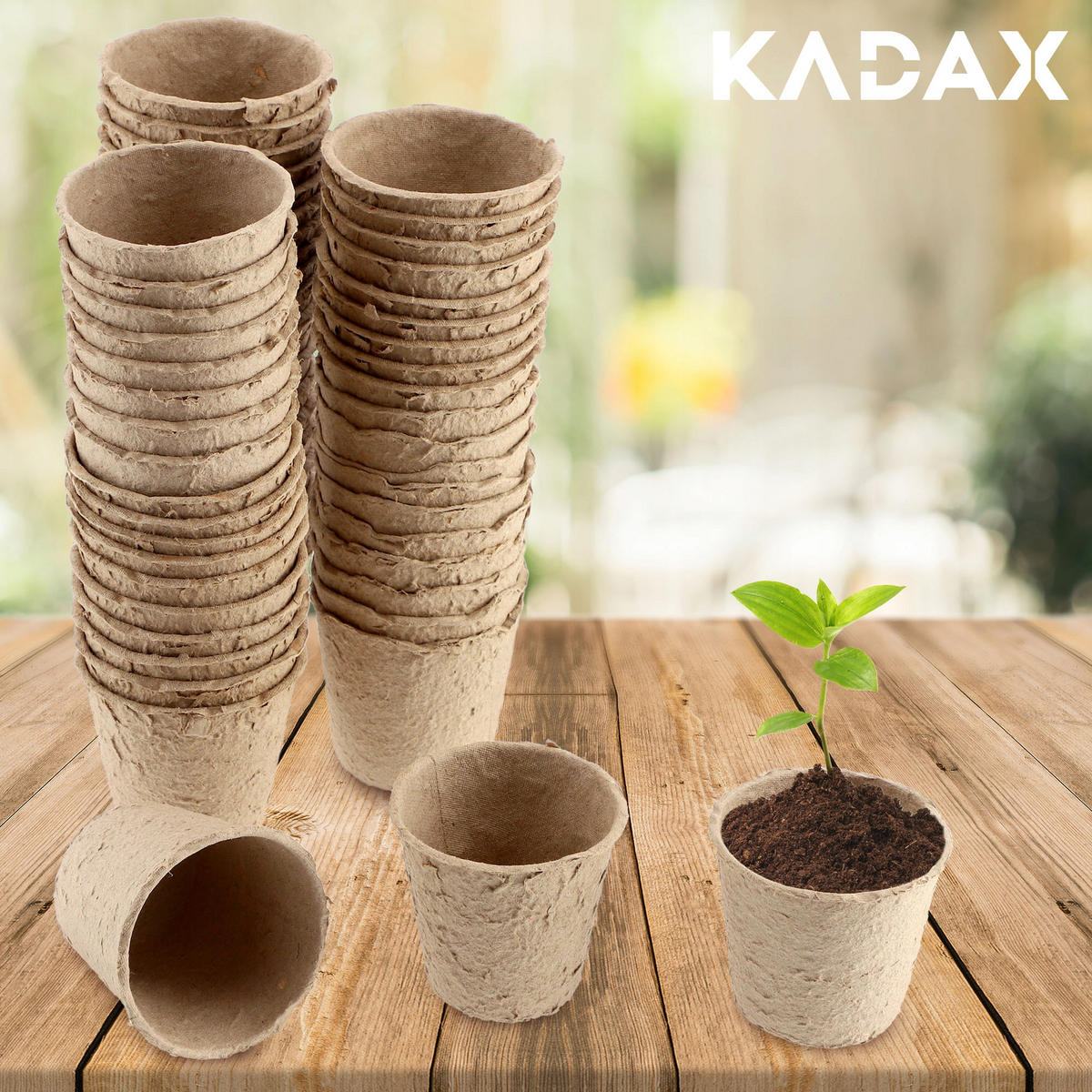 TORFKÜBEL, 7 x 6 cm, 60 Stück - Naturfarben, Naturmaterialien - KADAX