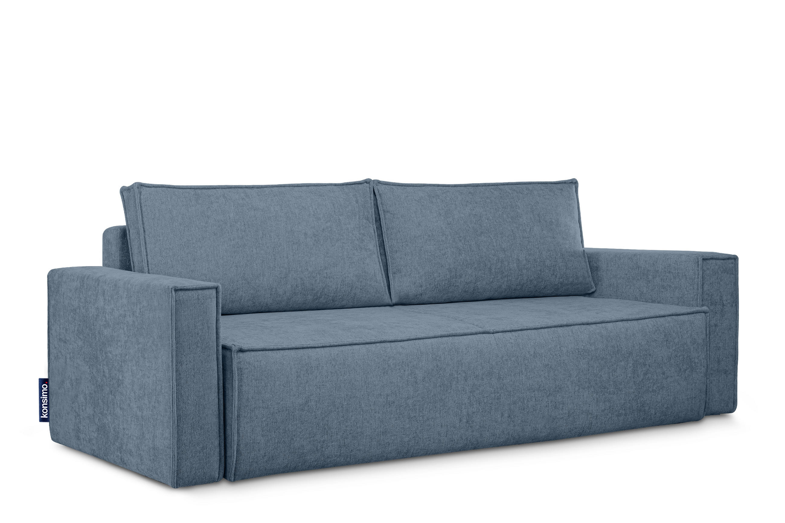 3-SITZER-SOFA NAPI II mit Schlaffunktion, hellblau - Hellblau, Textil (228/89/101cm) - KONSIMO®