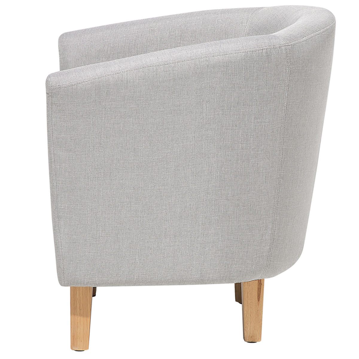 SESSEL Polsterbezug Grau Holden - Grau, Holz/Textil (68/71/41cm) - Beliani