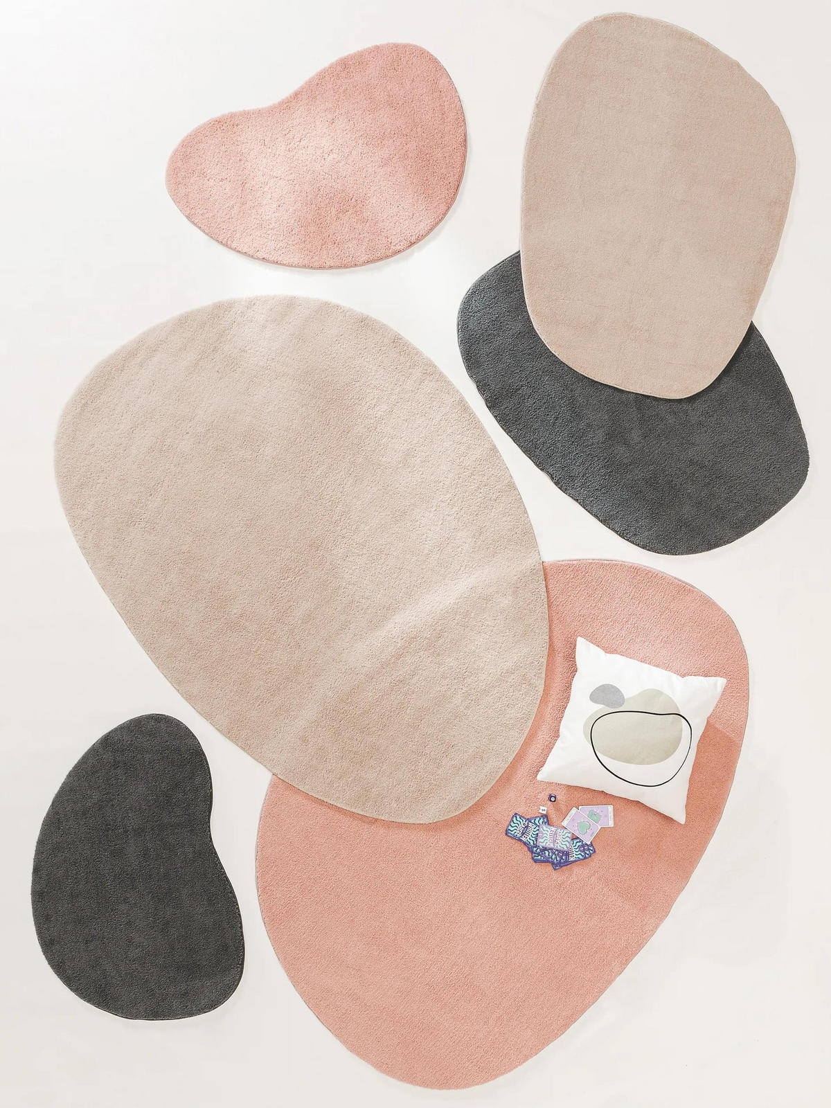 TEPPICH Nola Anthrazit 120x170 cm - Anthrazit, Textil (120/170cm) - benuta Pop