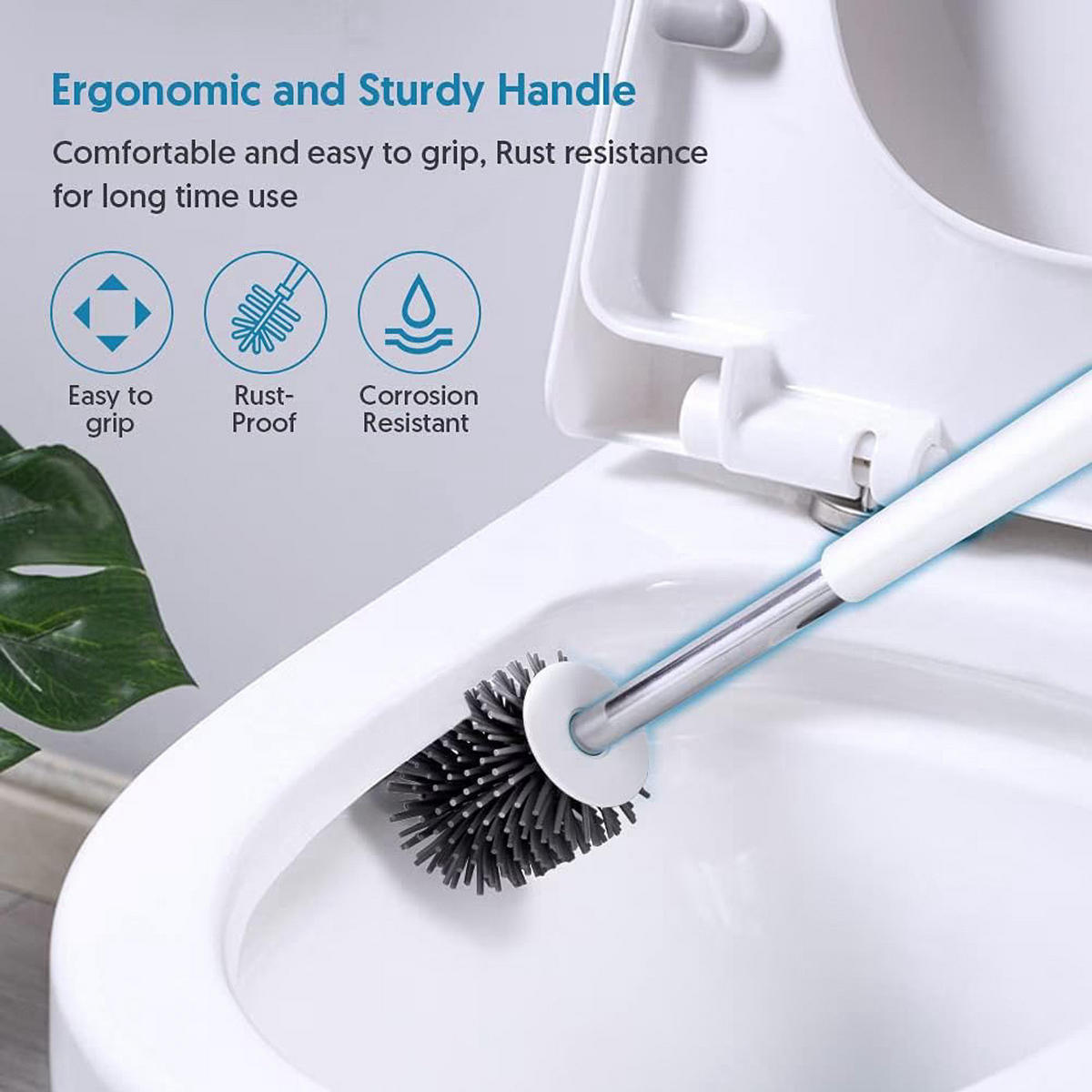 TOILETTENBÜRSTE – Weiß – Länge 38 cm - Weiß, Kunststoff (13/38/12cm)