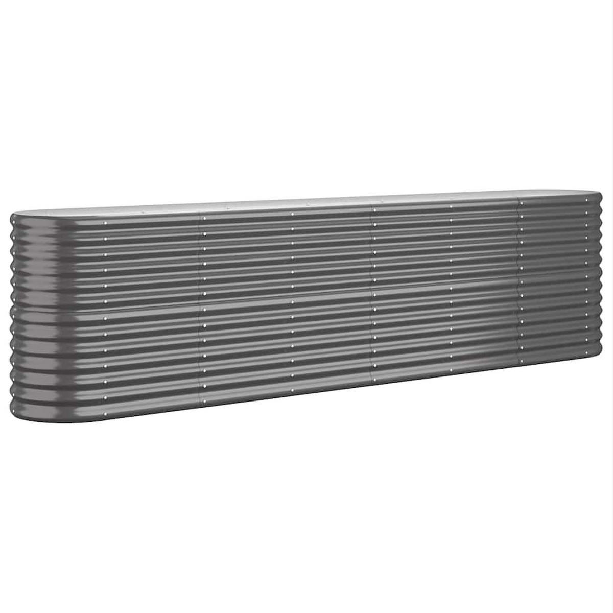 HOCHBEET Verzinkter Stahl 260/40/68 Cm Anthrazit - Anthrazit, Metall (260/68/40cm) - vidaXL