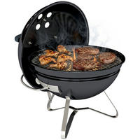 HOLZKOHLEGRILL DE-10311 tragbarer Kugelgrill mit Deckel Schwarz - Schwarz, Metall (41/44/41cm) - ComfortXL