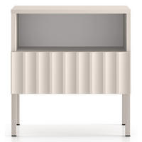 NACHTTISCH Derriva Hellbeige 50 cm - Ecru/Beige, Holzwerkstoff/Metall (50/53/35.2cm) - Selsey