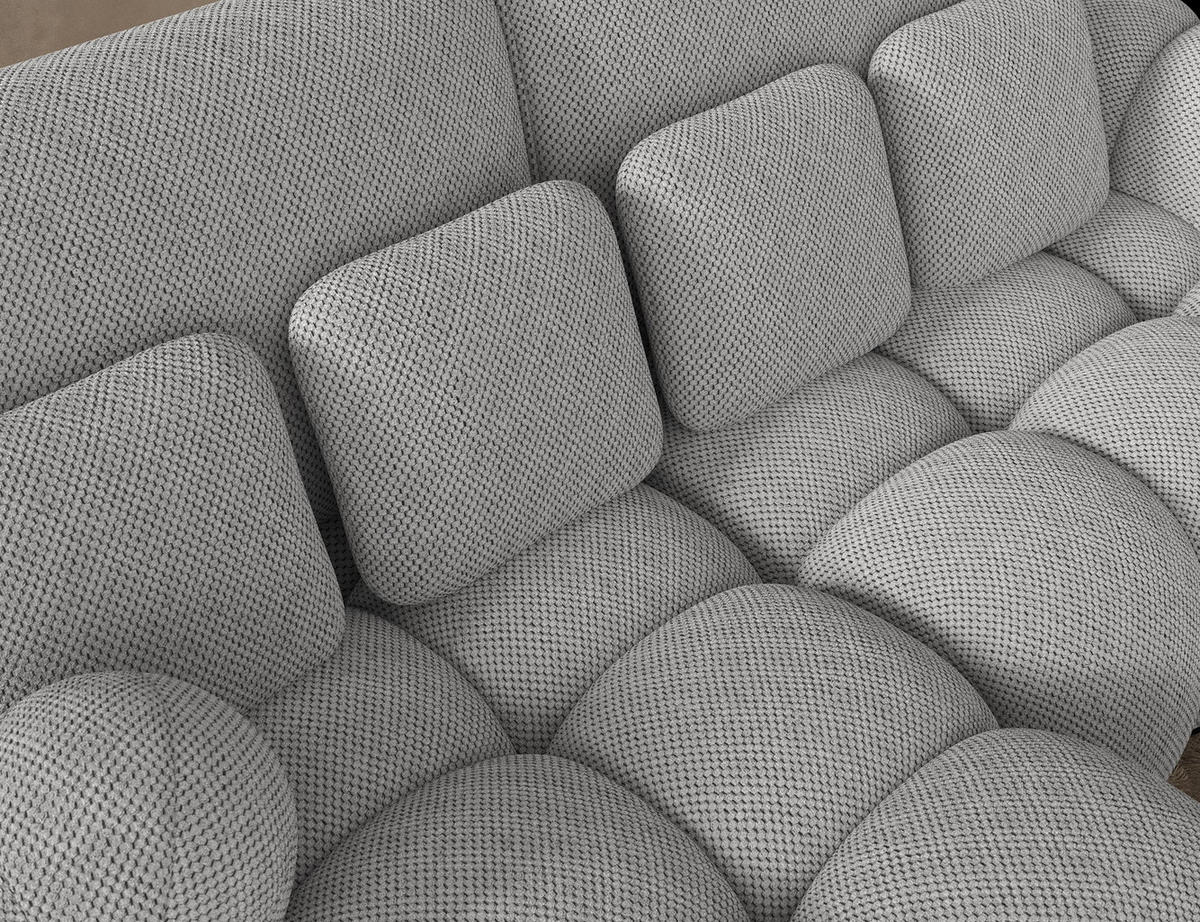 ECKSOFA COVELION L-Form – Schlaffunktion, Bettkasten, Wellenfederung, HR-Kaltschaum, inkl. Kissen, moderner Wohnkomfort - Grau, Kunststoff (260/167cm) - Wohnideebilder