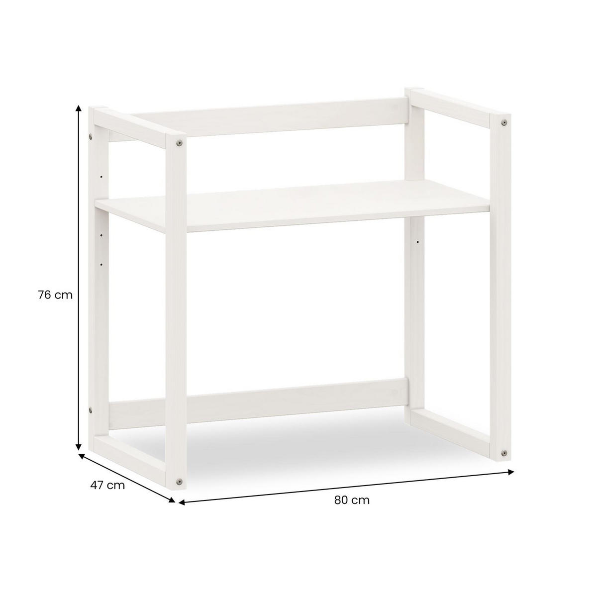 KINDERSCHREIBTISCH SUZA - Weiß, Holz (80/76/48cm) - IDIMEX