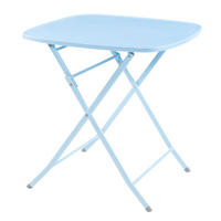 GARTENKLAPPTISCH Sande - Hellblau, Metall (70/70/71cm) - [en.casa]
