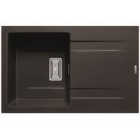 KÜCHENSPÜLE 79x50cm Einbauspüle Kartesio 45cm Schrank Abtropfläche tiefes Becken - Grau, Metall (50/21/79cm)