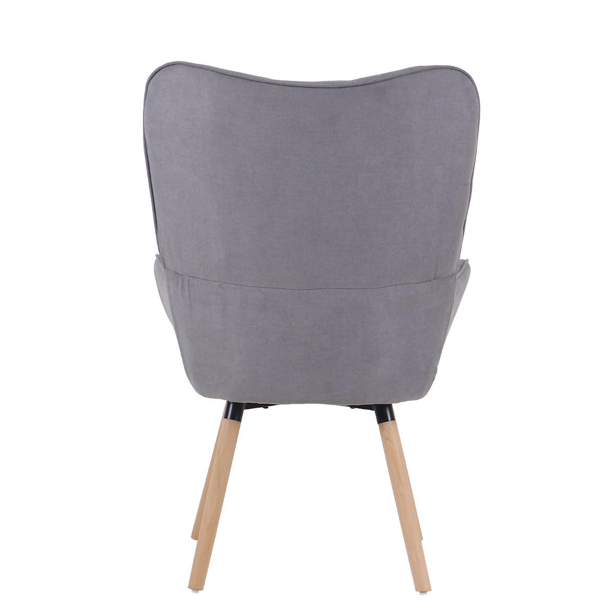 OHRENSESSEL CLEO Stoffbezug Hellgrau - Hellgrau/Grau, Textil (61/107/70cm) - SVITA