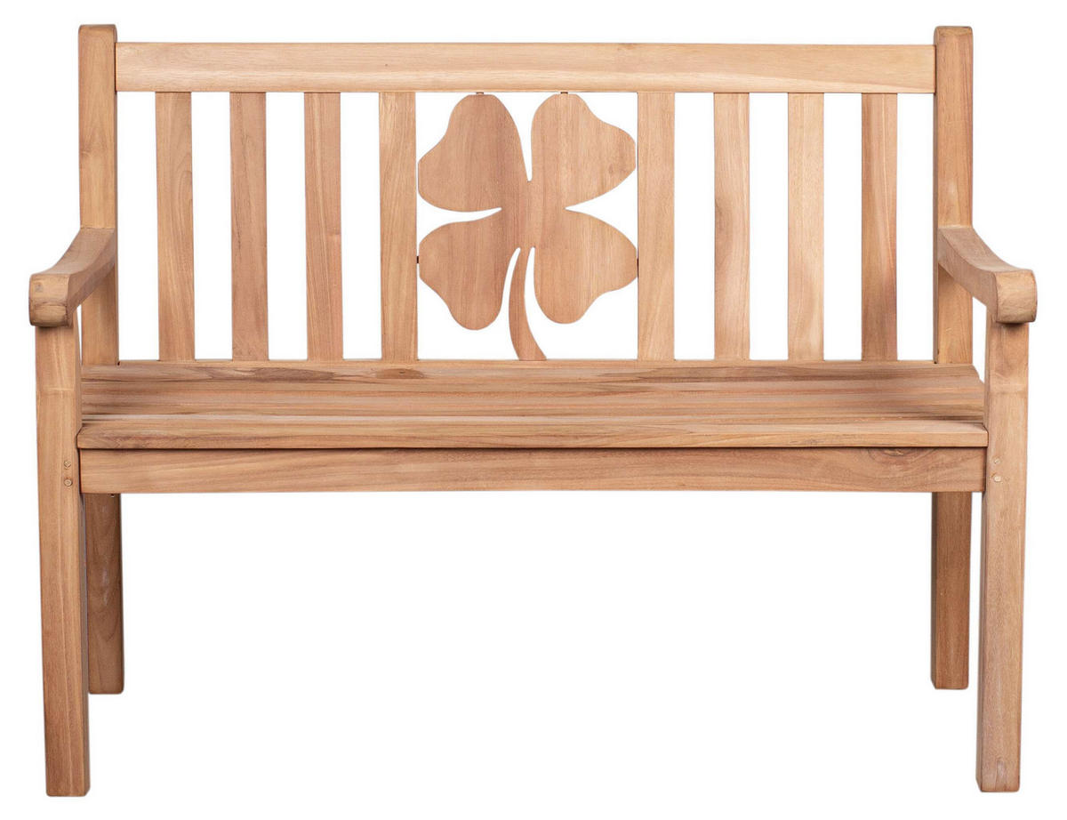 GARTENBANK Kleeblatt - Naturfarben, Holz/Metall (120/94/60cm) - Mr. Deko