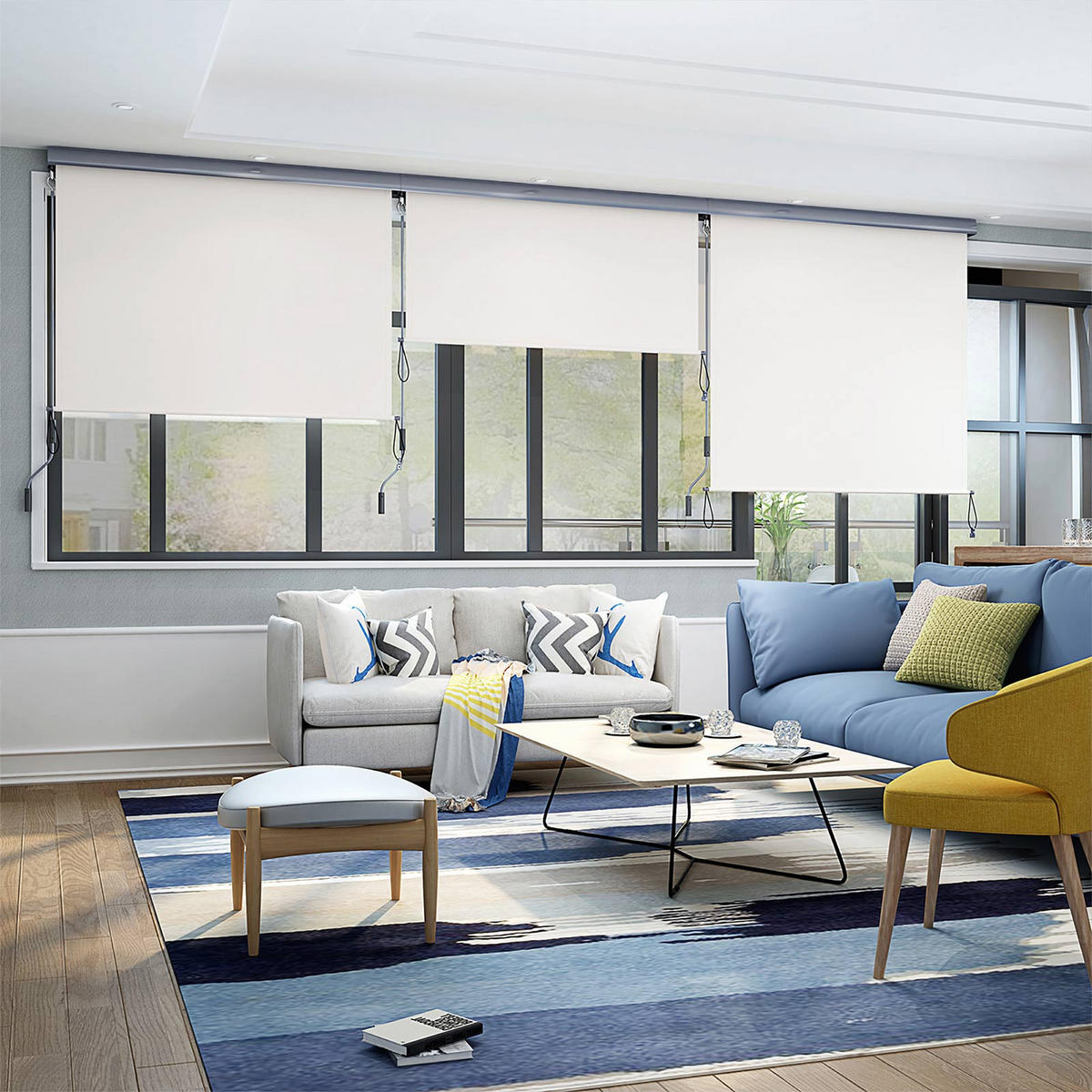 SENKRECHTMARKISE 2,5 x 1,8 m - Beige, Textil (180/8/250cm) - Hansiro