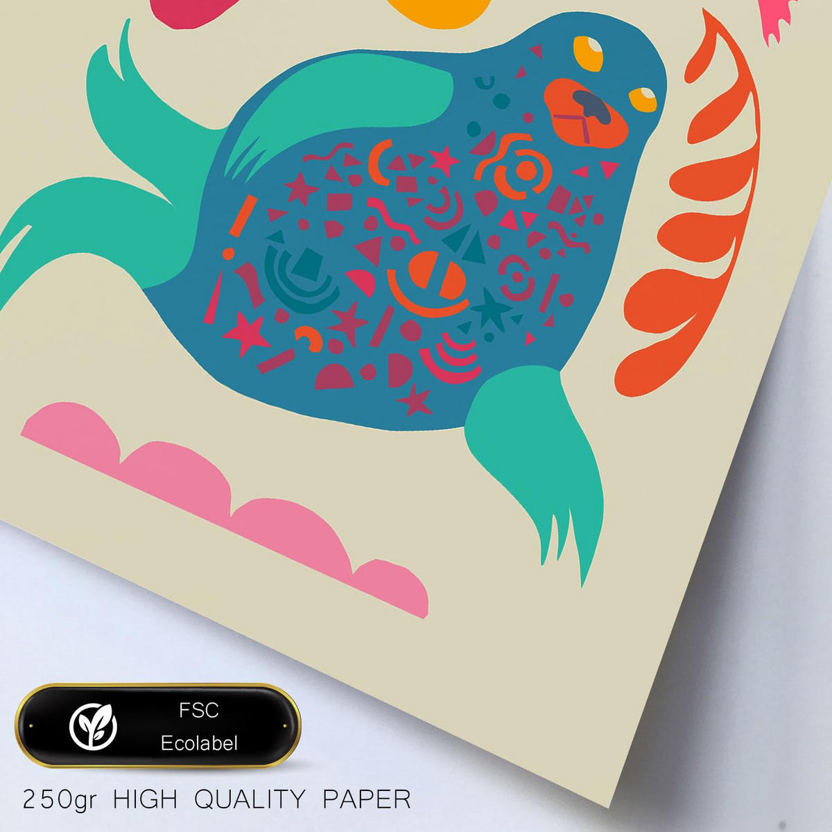 POSTER Set Mit 6 Lebende Harmonie In Tiere Zusammenfassungen A3 & A4 Rahmenlos - Klar, Papier (29/3cm) - Nacnic