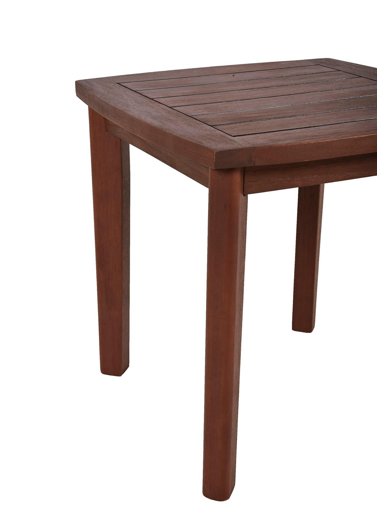 OUTDOOR-SCHAUKELSTUHL Mainz mit Beistelltisch Dunkelbraun Gartenstuhl - Dunkelbraun, Holz (45/45/45cm) - DELUKE