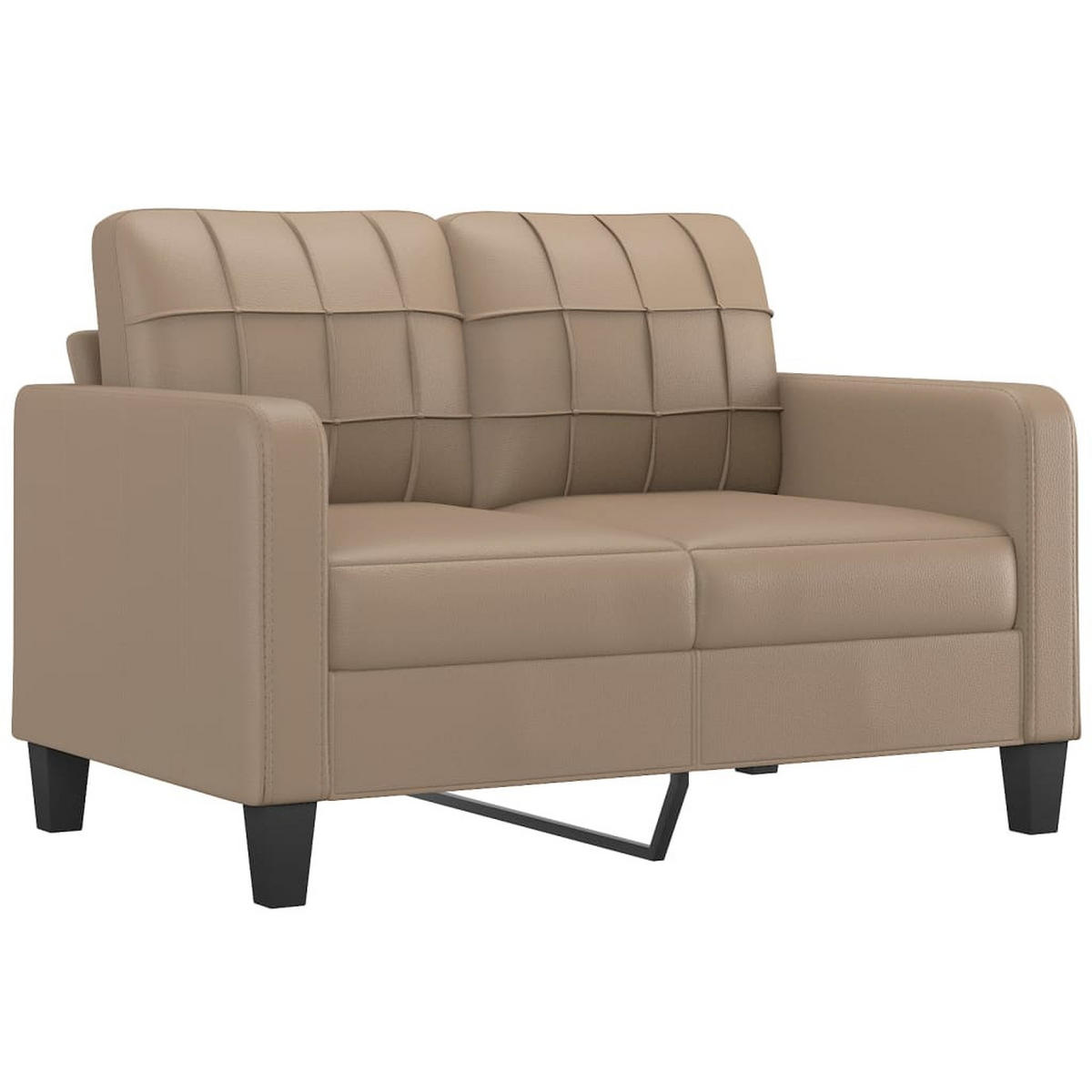 SOFAGARNITUR 4-TLG. Mit Kissen Cappuccino-Braun Kunstleder - Braun, Leder (50/41/60cm) - vidaXL