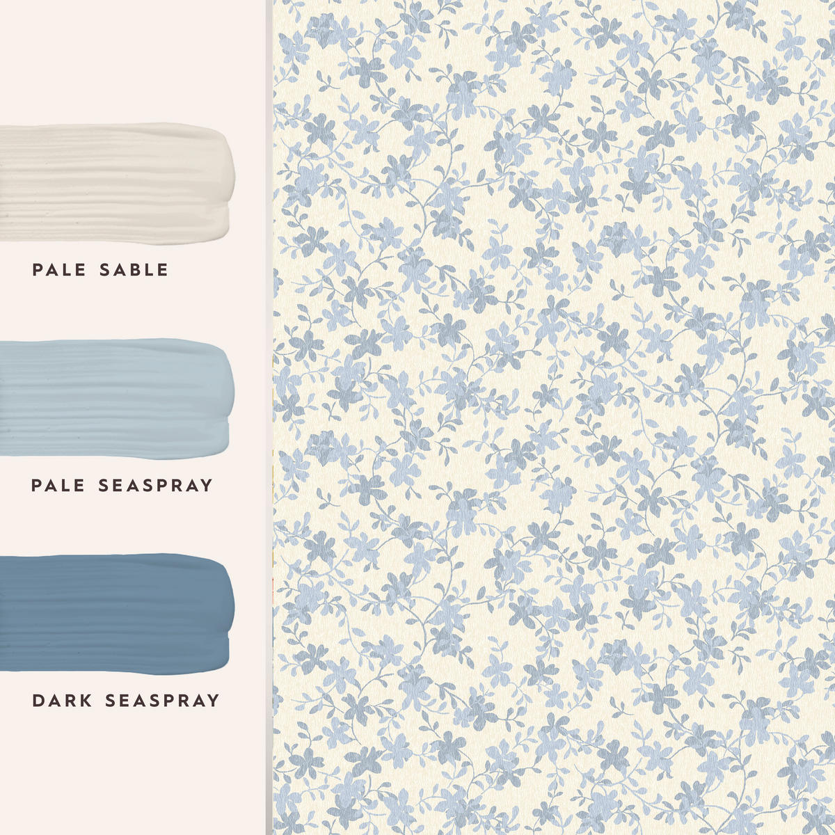 VLIESTAPETE Misterton Trail 1000x52cm - Hellblau, Papier/Kunststoff (52/1000cm) - LAURA ASHLEY
