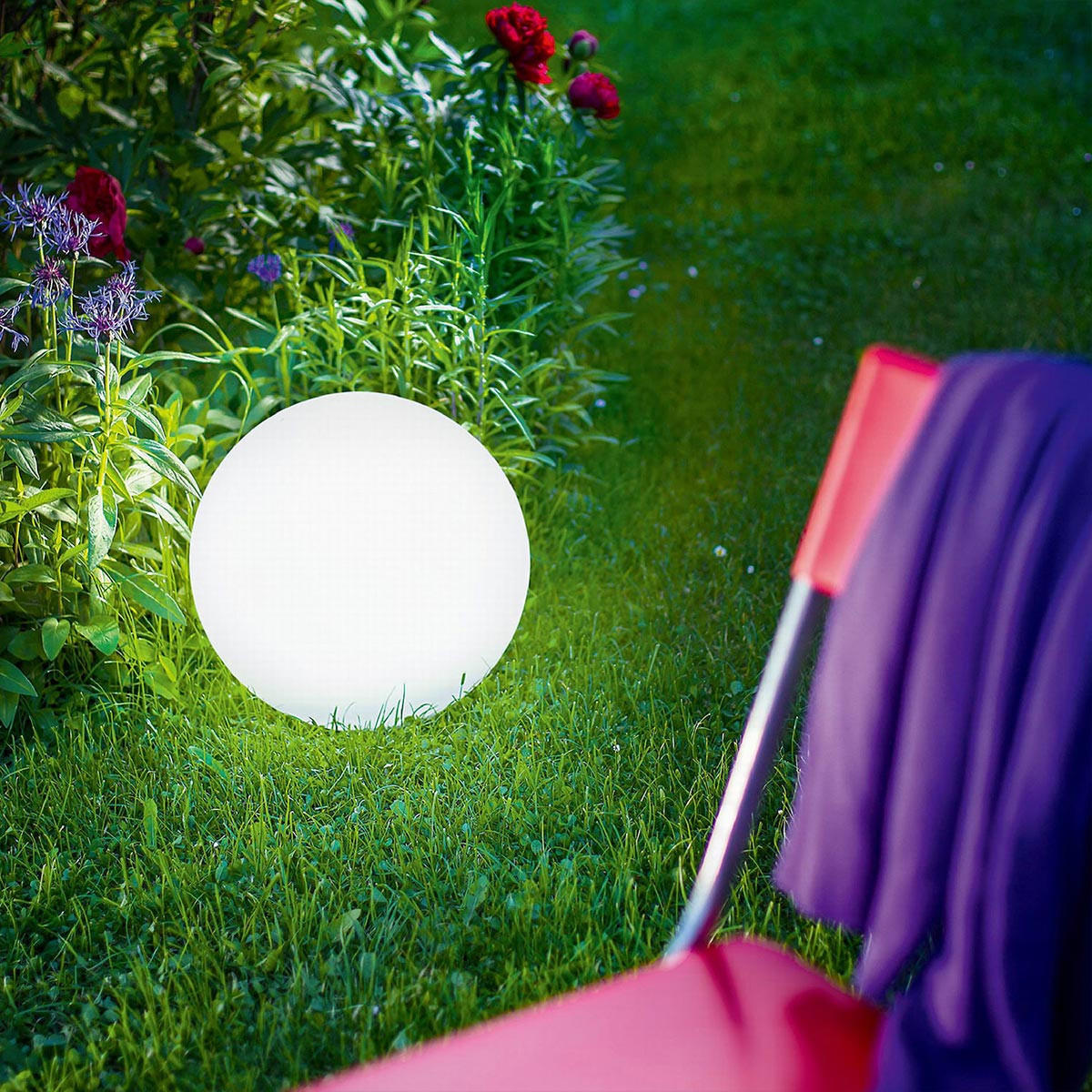 SOLAR-KUGEL 2er-set leuchtende SOLSTY weiß - Weiß, Kunststoff (30/30/30cm) - Lumisky