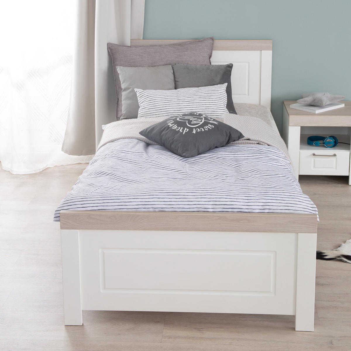 JUGENDBETT Felicia 90x200 cm - Weiß, Holzwerkstoff (90/200cm) - Roba