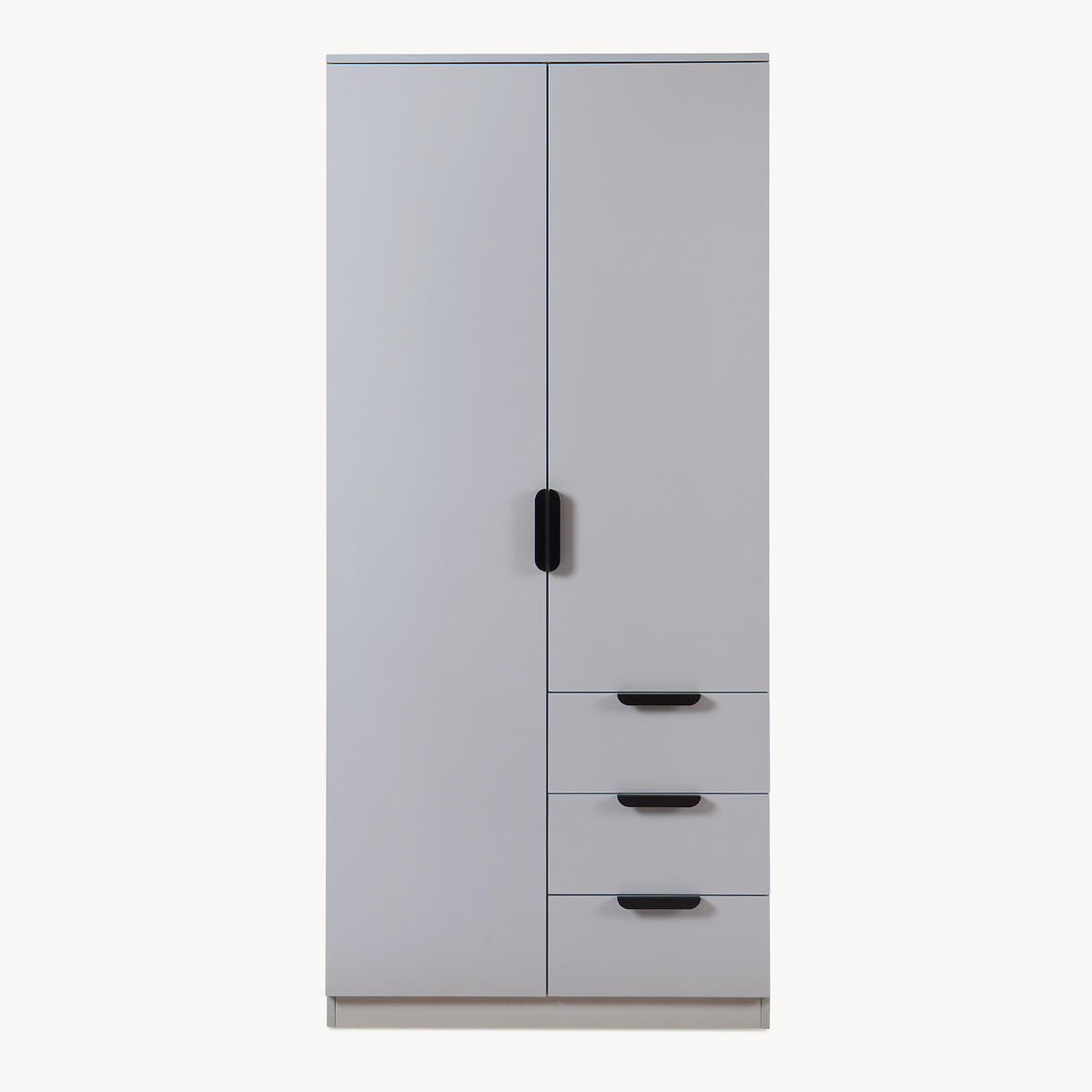 KLEIDERSCHRANK Eiselfing - Grau, Holzwerkstoff (80/176/52cm) - [en.casa]