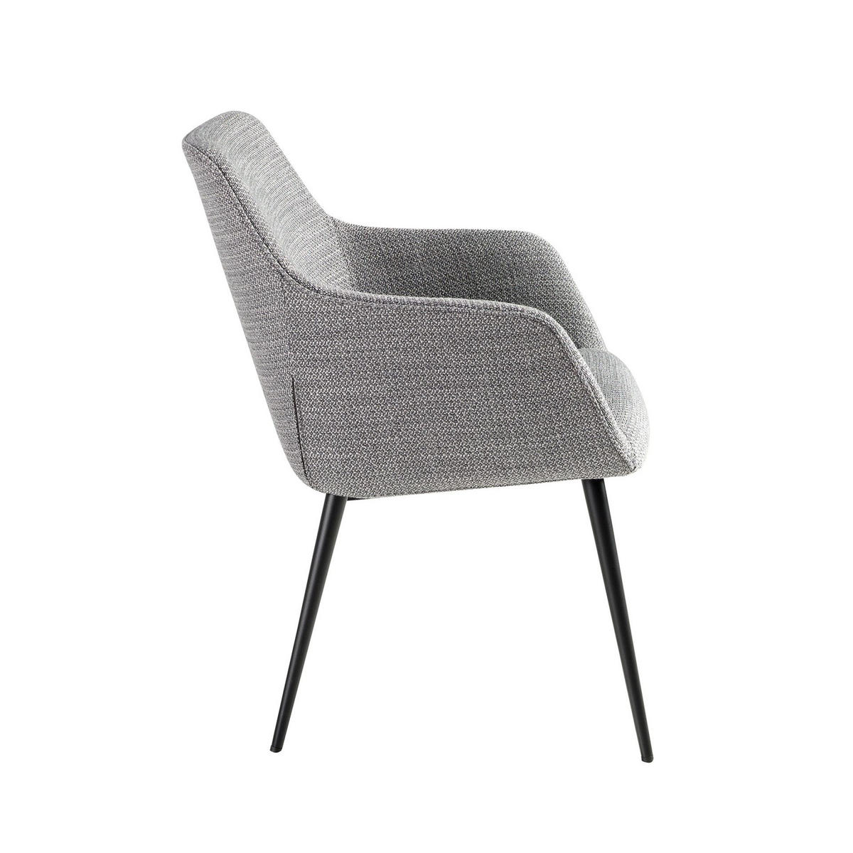 STUHL Stuhl aus grauem Stoff 65/68/85cm - Hellgrau/Robinienfarben, Textil/Metall (65/85/68cm) - ANGEL CERDA