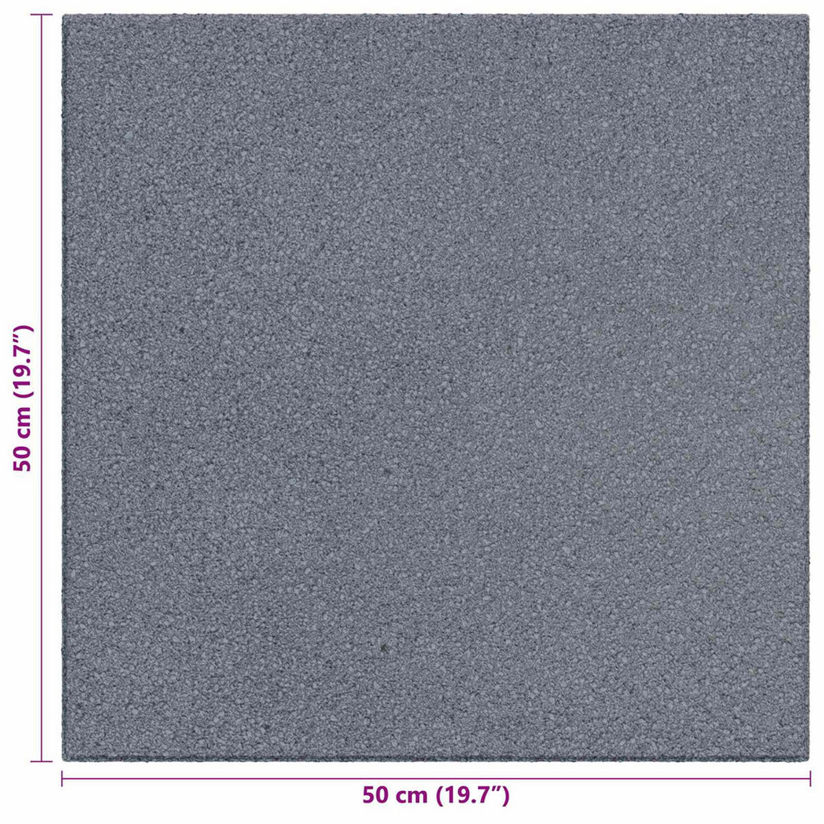 STURZSCHUTZFLIESEN 6 Pcs Grau 50/50 Cm Gummi - Grau, Kunststoff (50/50cm) - vidaXL