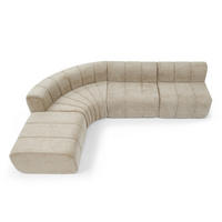 ECKSOFA DE-34633 4-Sitzer modular Braun - Braun, Textil (189/283cm) - ComfortXL