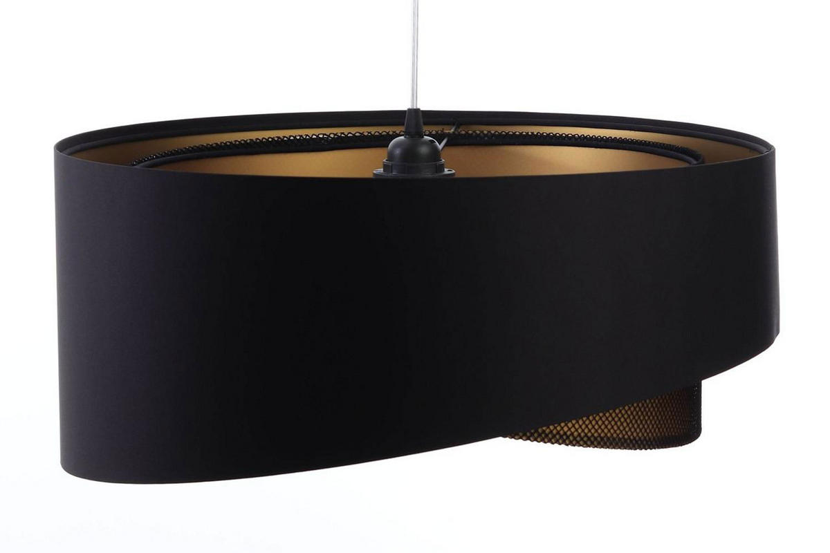 HÄNGELEUCHTE Gold 50/23 cm - Goldfarben/Schwarz, Kunststoff (50/1.3/23cm) - ONZENO