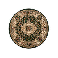 TEPPICH ATLAS rund grün floral 160/160 cm - Grün, Textil (160/160cm) - Tapiso