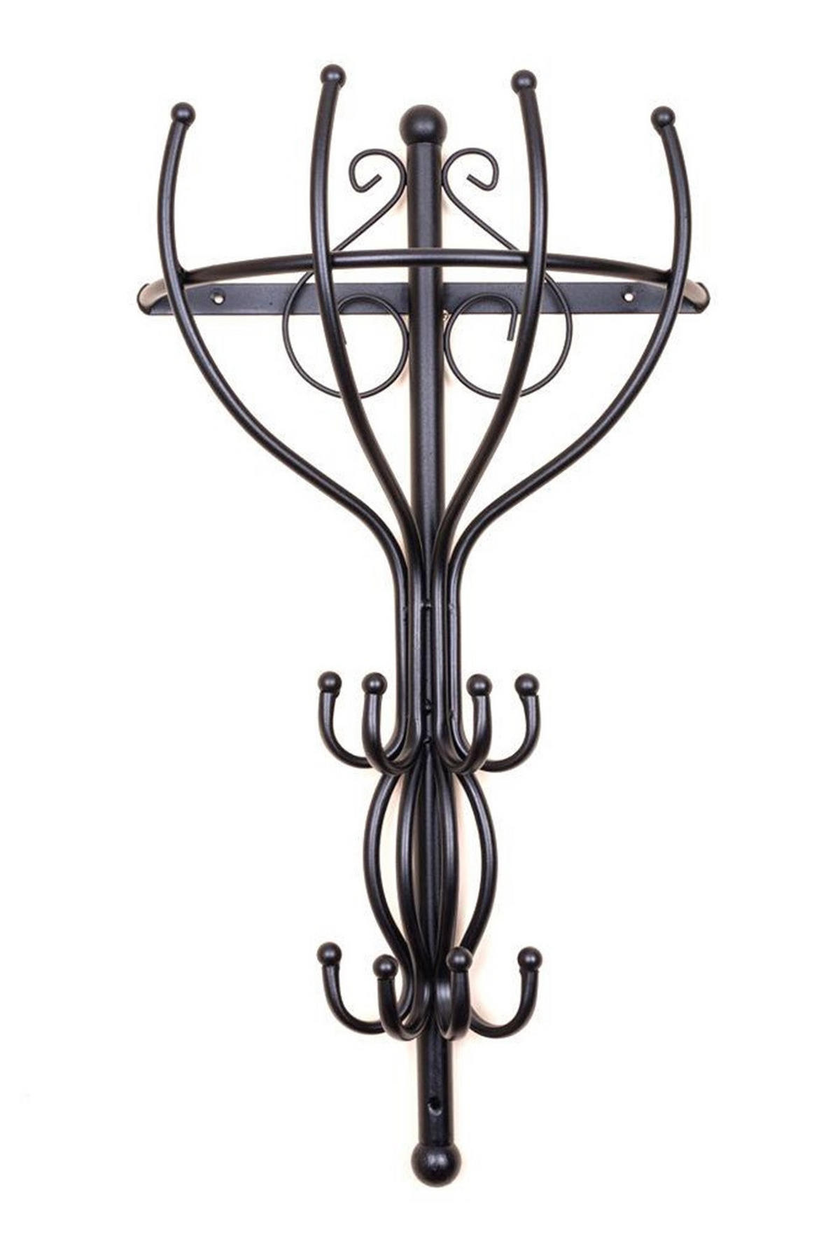 GARDEROBE Kleiderständer Vienno Halbrund 66 cm - Schwarz, Metall (35/66/15cm) - DanDiBo