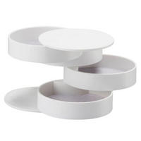 SCHMUCKKÄSTCHEN 4 Ebenen - 10/10/10 cm - Weiß, Kunststoff (10/10/10cm) - Yamazaki
