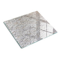 GLASPLATTE 60x52 cm Steinmauer - Beige, Glas (60/0.4/52cm) - TULUP