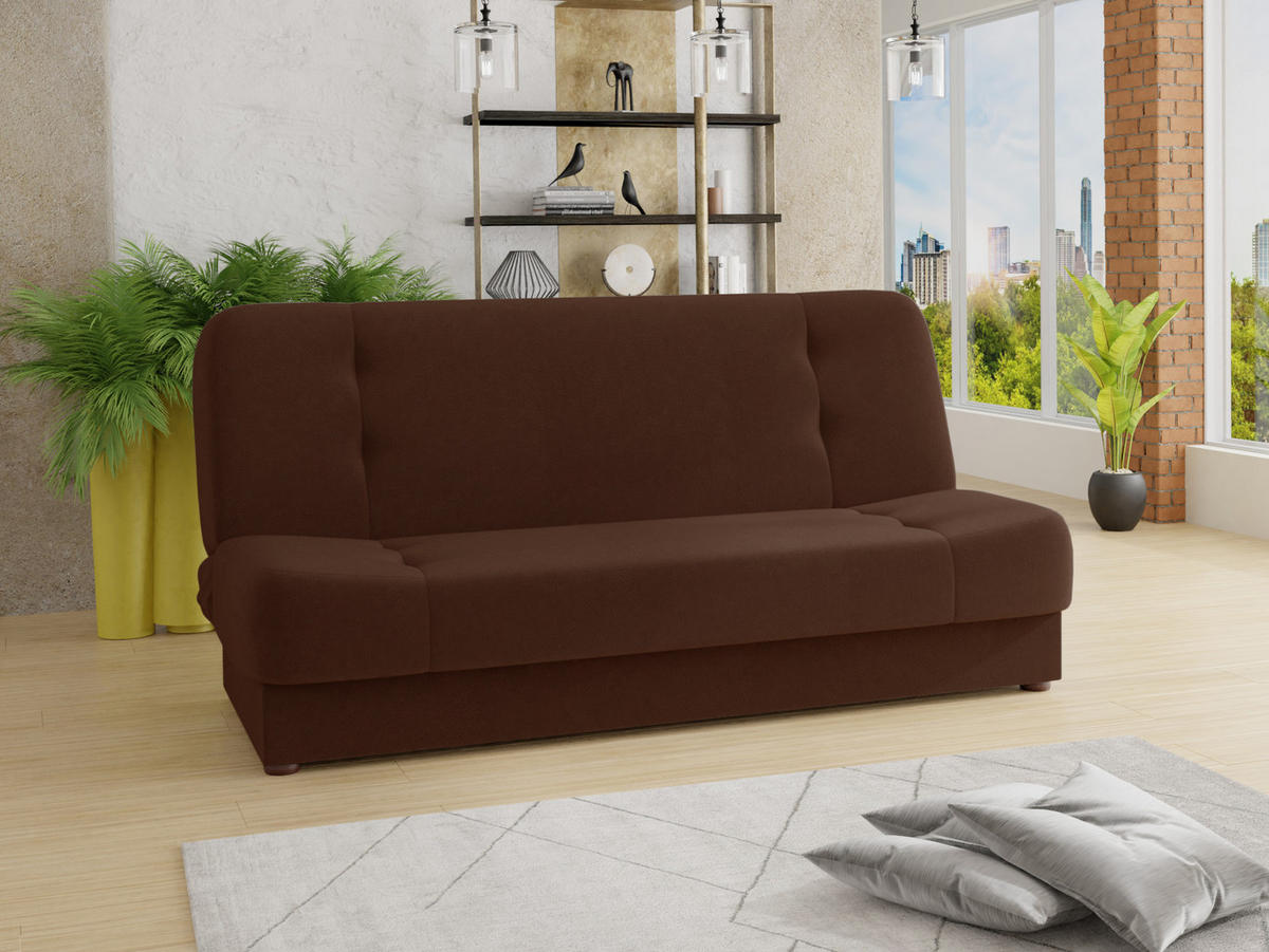 SCHLAFSOFA Sena - Braun, Holz/Kunststoff (195/89/89cm) - Sofnet