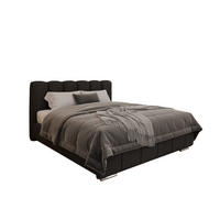 POLSTERBETT Zaira 160x200cm – Elegantes Polsterbett für modernen Wohnstil , ohne matratze, schwarz - Schwarz, Holz (140/200cm) - Homesy