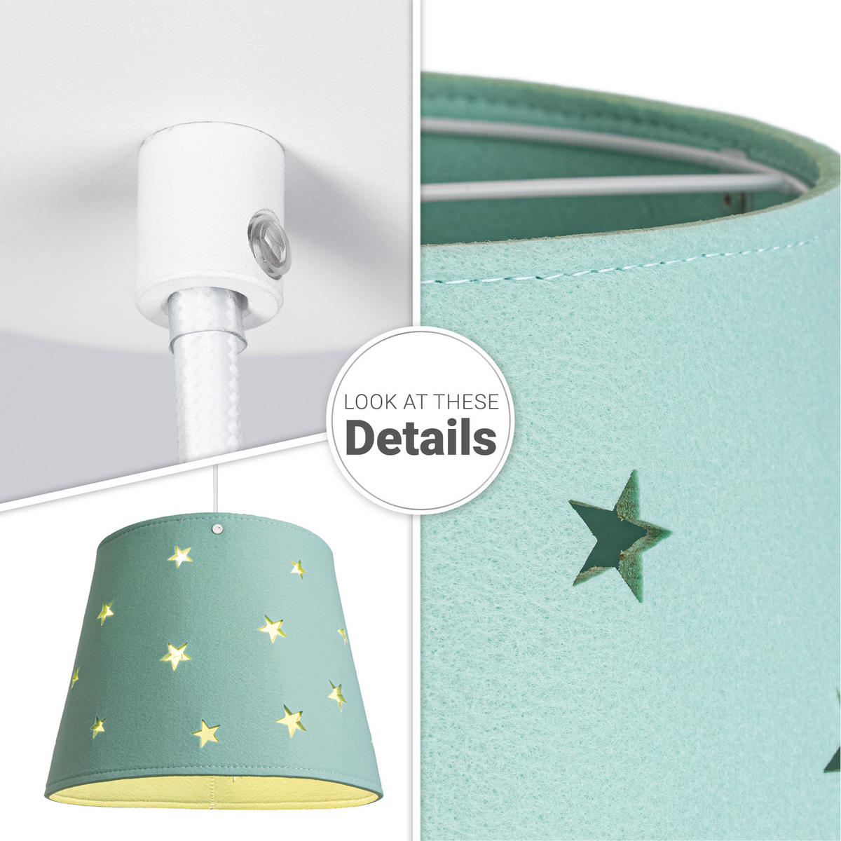 PENDELLEUCHTE Hugo Pd1 Glen - Blau, Metall (33/33/23.9cm) - Paco Home