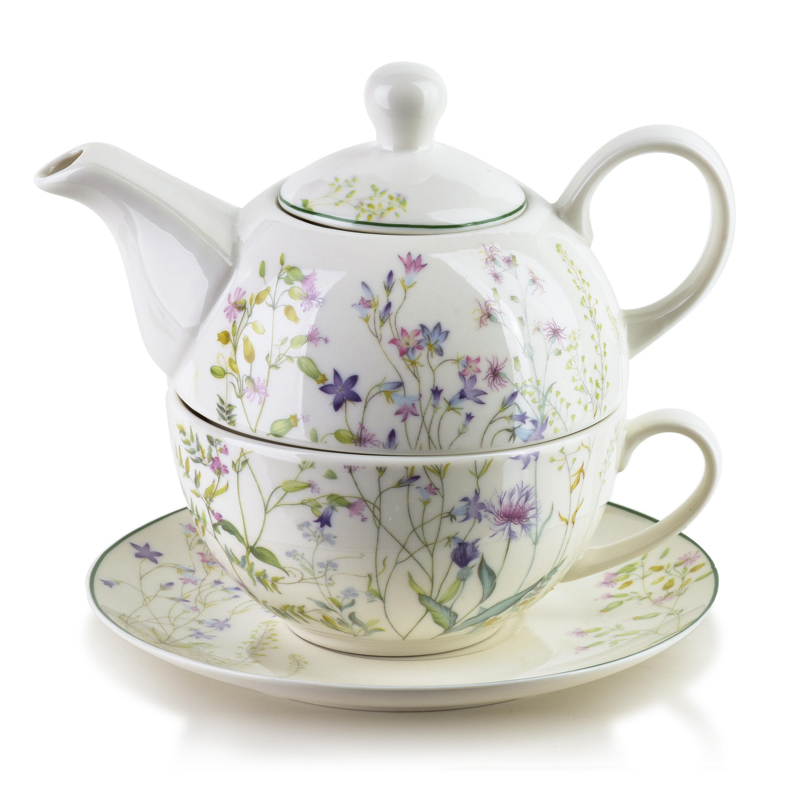 TEEKANNE Faccia weiß 17/17/22 cm Porzellan - Weiß, Keramik (0.7L) - Mondex