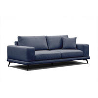 SOFA MEDIOLANE 3-Sitzer, dunkelblau - Dunkelblau, Holzwerkstoff/Textil (233/87/96cm) - Courtois Laville