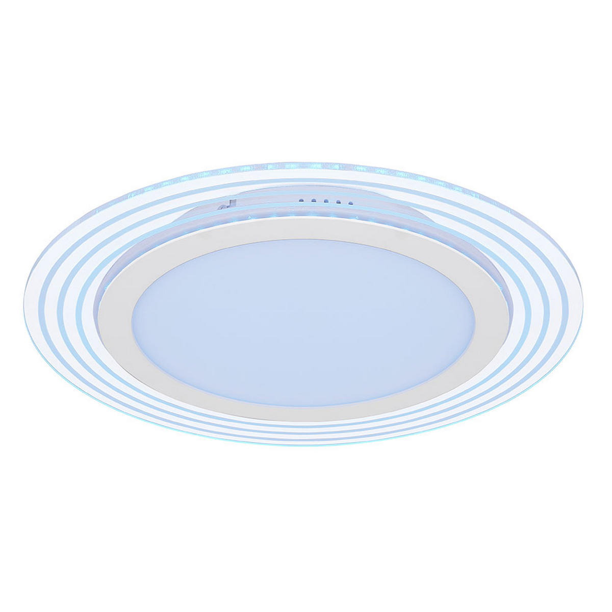 LED DECKENLEUCHTE Metall Weiß D 40 cm - Weiß, Metall (40/40/4.7cm) - Globo Lighting