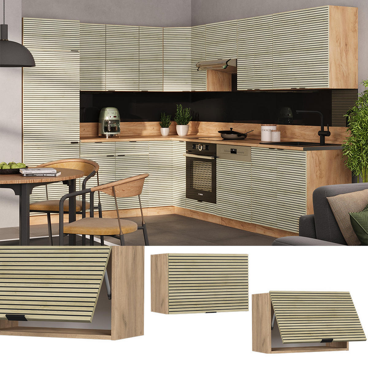 VĚŠÁK NA STĚNU Fame-Line Dubový panel - medově dubová/barva dubu, kompozitní dřevo (60/40/34.1cm) - Vicco