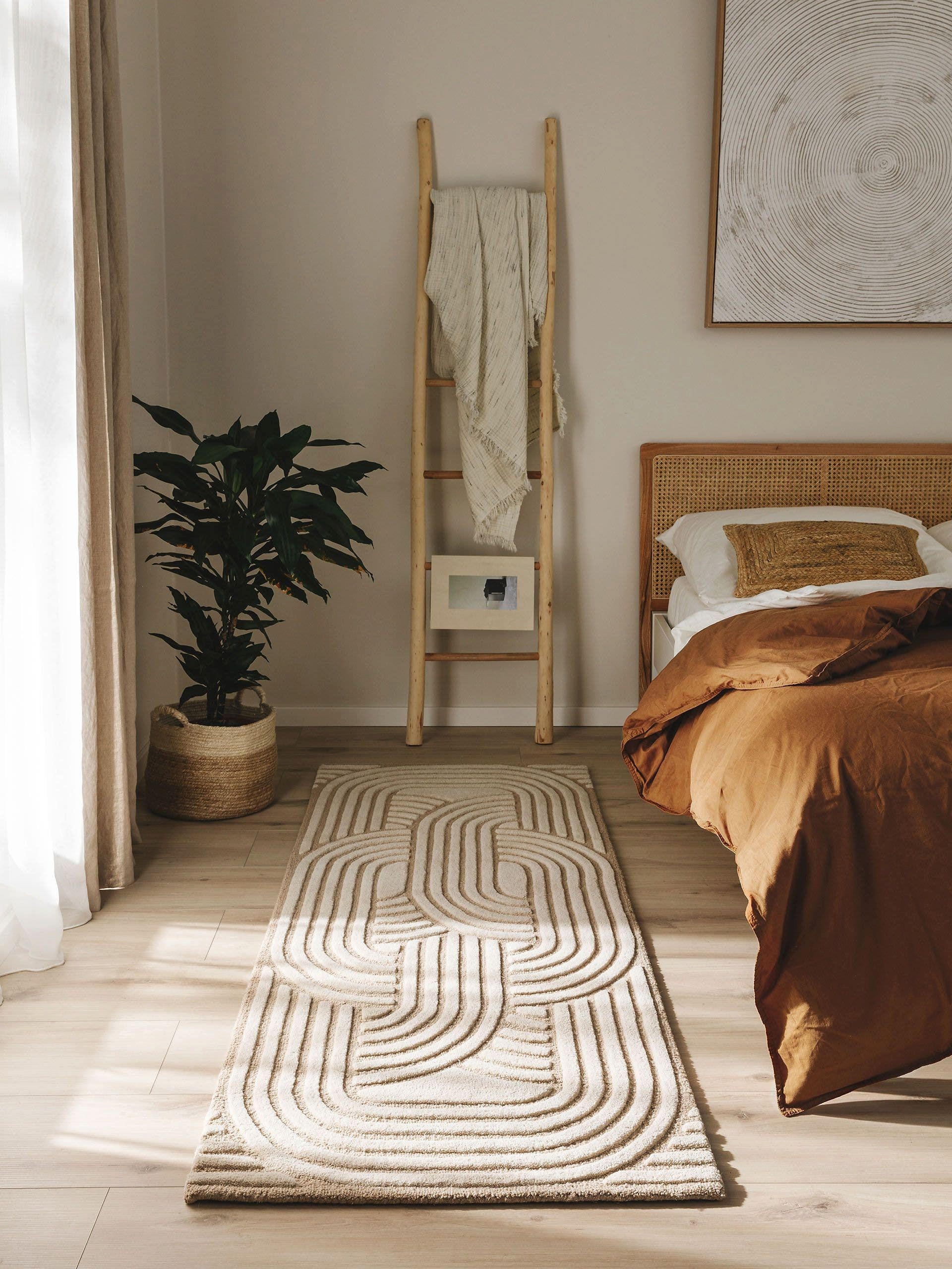 WOLLTEPPICH-LÄUFER Nuria Beige 70x200 cm - Beige, Textil (70/200cm) - benuta Pure